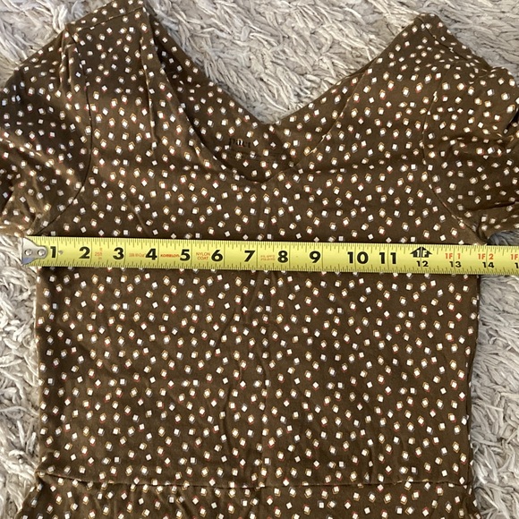 Pact Organic Women's Retro Geo Fit & Flare Midi Party Dress Size Small - Picture 9 of 9